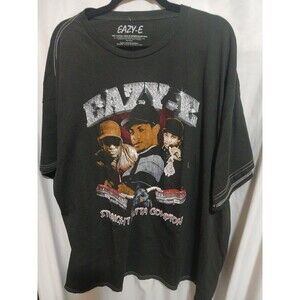 Eazy E Straight Outta Compton Black T-Shirt Size 2/3xl Short Sleeve Graphic Tee